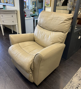 La-Z-Boy Beige Leather Rocker Recliner