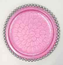 Load image into Gallery viewer, NEW Beaded Aluminum Dish - Pink -14032
