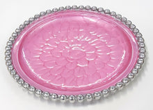 Load image into Gallery viewer, NEW Beaded Aluminum Dish - Pink -14032
