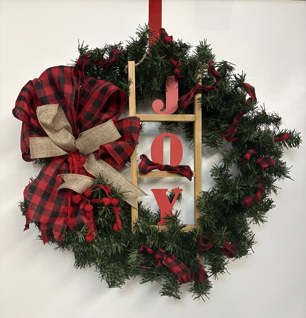 Joy Christmas Wreath