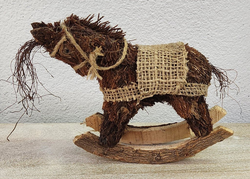 Primitive Rustic Rocking Horse Decor