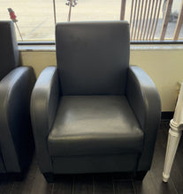 Load image into Gallery viewer, Nathaniel Navy Touch Leather Club Chair
