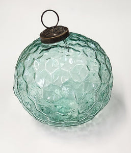 NEW Blue Glass Ball Ornament