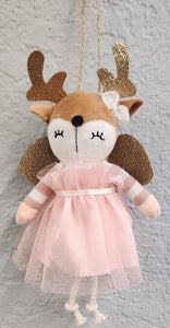 NEW Reindeer Angel Plush Ornament