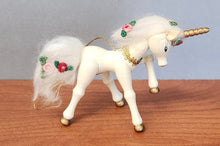 Load image into Gallery viewer, Kurt S. Adler Wood Unicorn Ornament 1980
