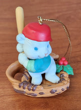 Load image into Gallery viewer, Vintage Lustre Fame Mouse in Baseball Glove Ornament
