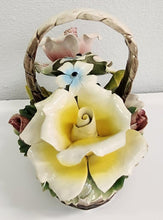 Load image into Gallery viewer, Vintage Nuova Capodimonte Flower Basket
