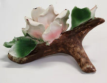 Load image into Gallery viewer, Vintage Capodimonte Porcelain Roses on Branch
