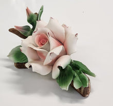Load image into Gallery viewer, Vintage Capodimonte Porcelain Roses on Branch
