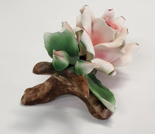 Load image into Gallery viewer, Vintage Capodimonte Porcelain Roses on Branch
