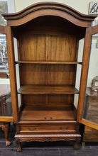 Load image into Gallery viewer, Vintage Glass Doors Carved Detail Curio Cabinet
