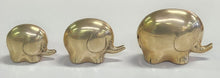 Load image into Gallery viewer, SET 3-Pc Vintage Brass Elephant Figurines
