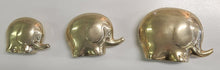 Load image into Gallery viewer, SET 3-Pc Vintage Brass Elephant Figurines
