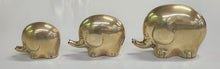 Load image into Gallery viewer, SET 3-Pc Vintage Brass Elephant Figurines
