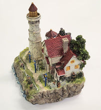 Load image into Gallery viewer, 2004 Thomas Kinkade Victorian Lighthouse Illuminated with Clock
