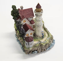 Load image into Gallery viewer, 2004 Thomas Kinkade Victorian Lighthouse Illuminated with Clock

