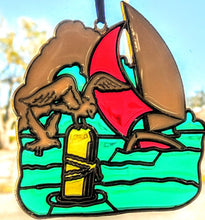 Load image into Gallery viewer, Sailboat and Seagull Suncatcher
