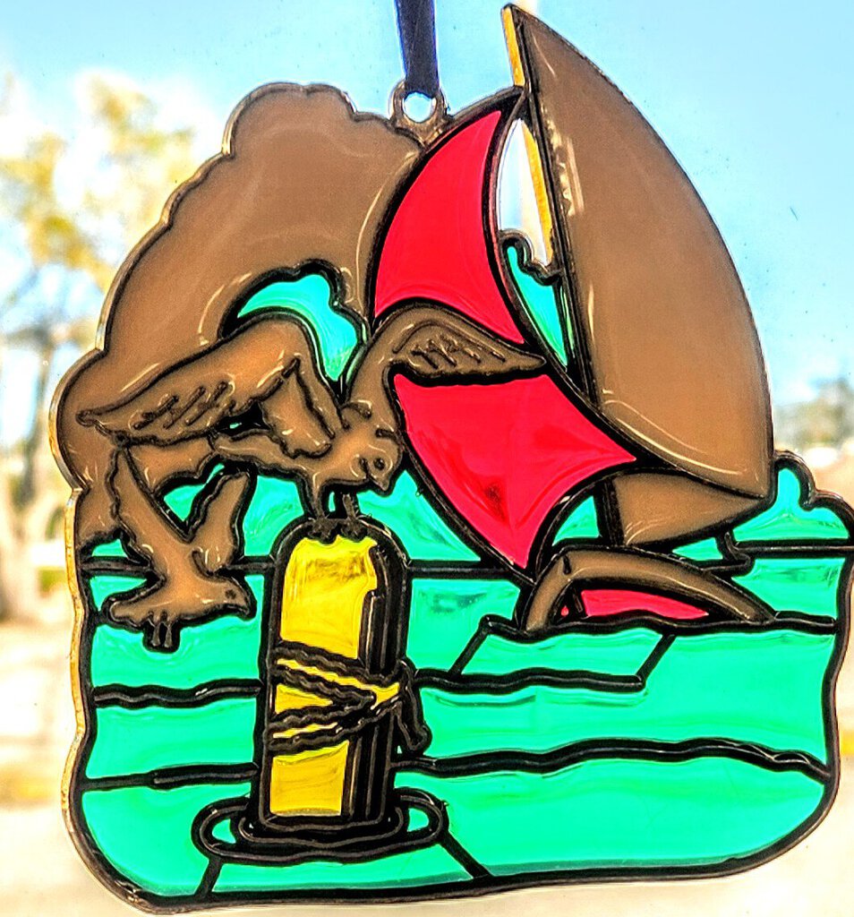 Sailboat and Seagull Suncatcher