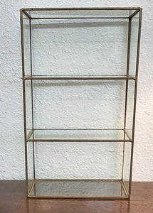 Vintage Glass and Brass Tabletop Display Case
