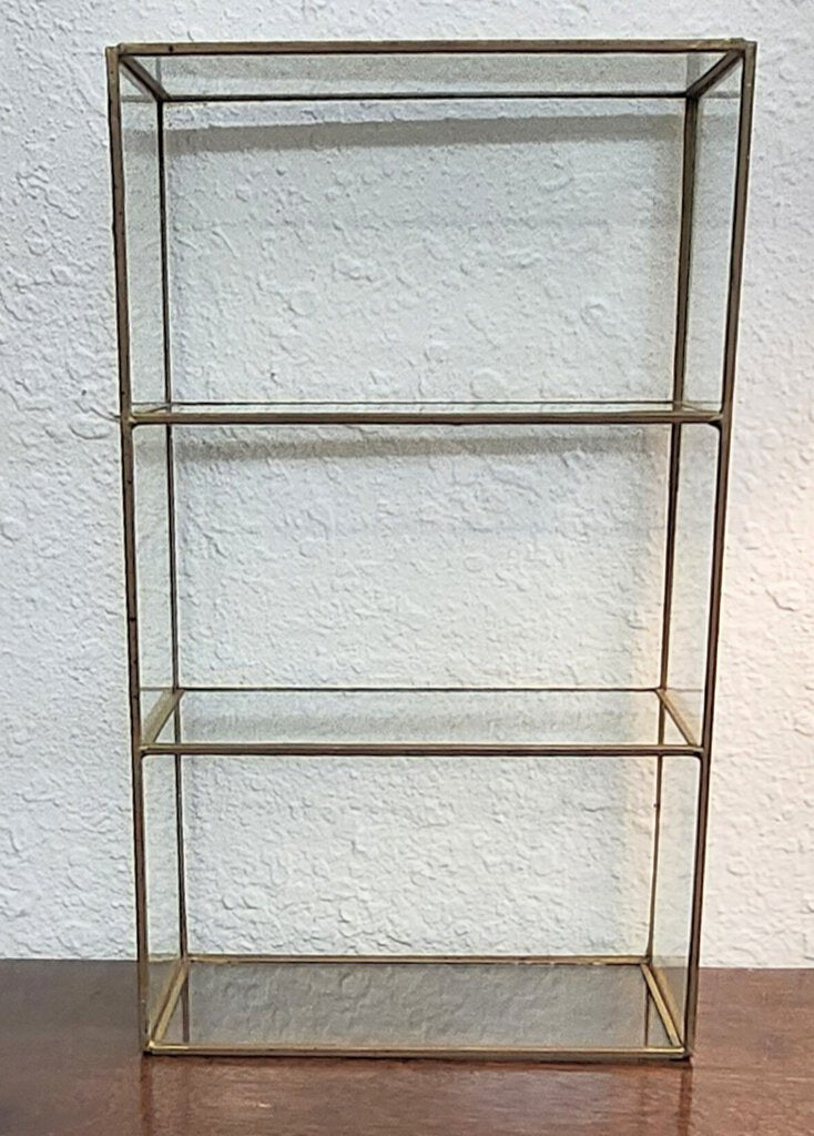 Vintage Glass and Brass Tabletop Display Case