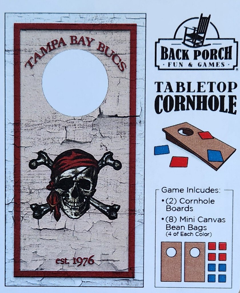NEW Mini Corn Hole Game - Tampa Bay Bucs with Jolly Roger