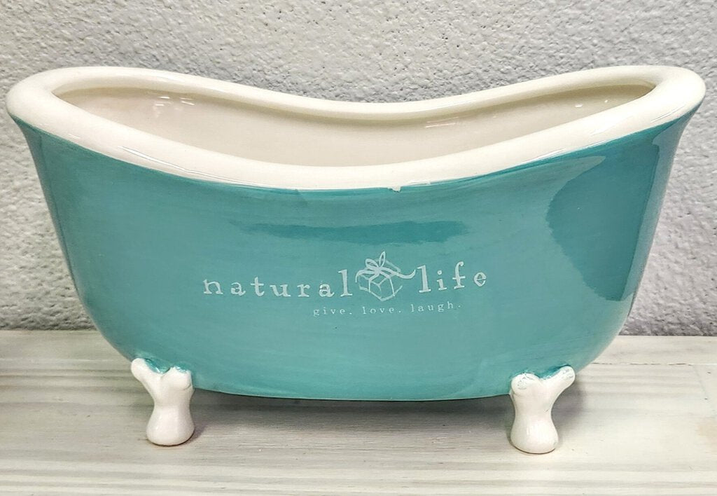 Decorative Turquoise Ceramic Bath Tub