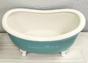 Decorative Turquoise Ceramic Bath Tub