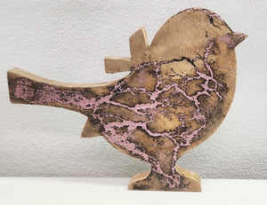 NEW Mango Wood Chick Shelf Decor Large