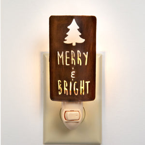 NEW Laser Cut Metal Merry & Bright Night Light - 860304C