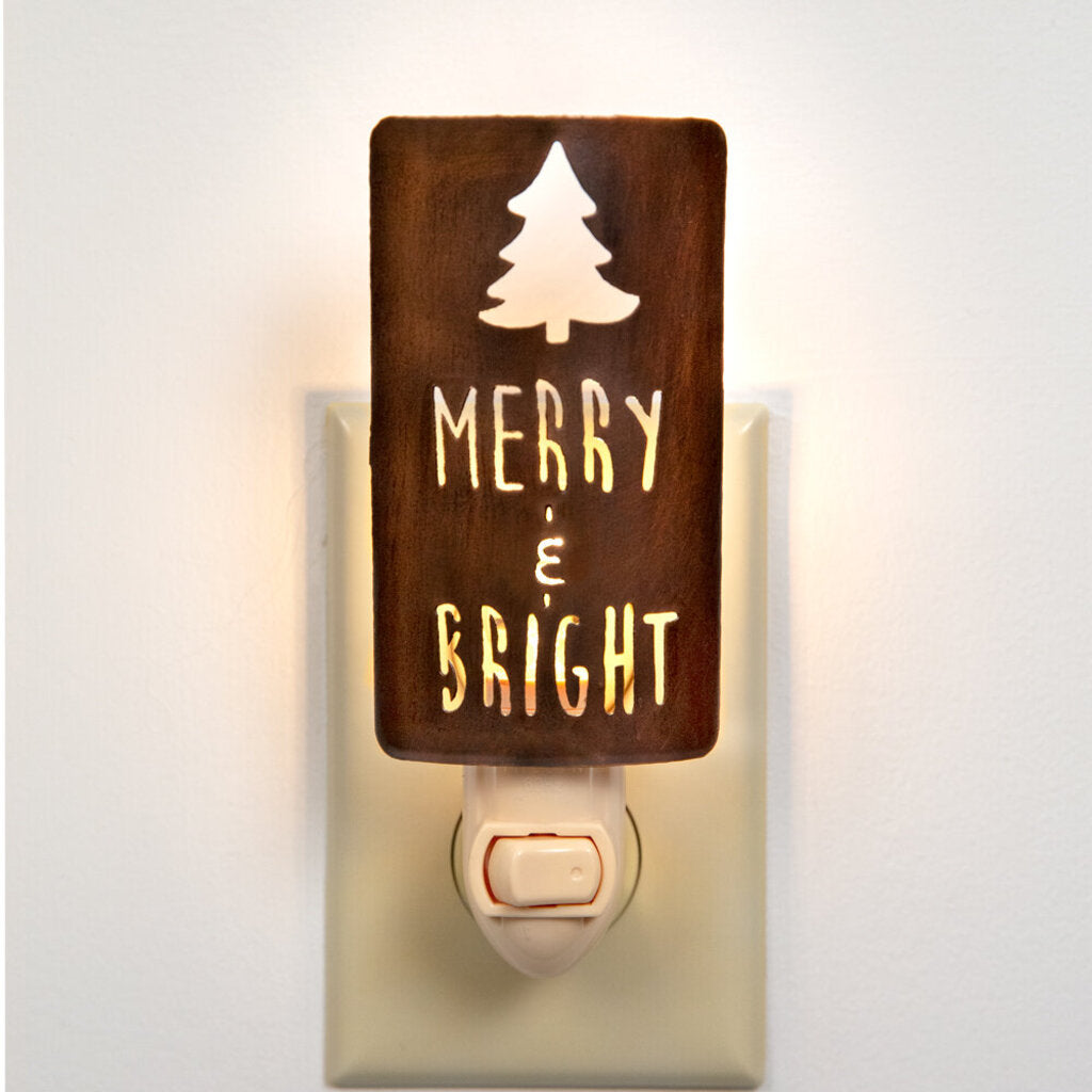 NEW Laser Cut Metal Merry & Bright Night Light - 860304C