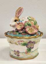 Load image into Gallery viewer, Fitz and Floyd Garden Rhapsody Rabbit Lidded Box (with box)
