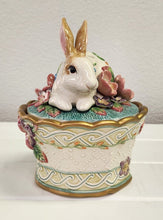 Load image into Gallery viewer, Fitz and Floyd Garden Rhapsody Rabbit Lidded Box (with box)
