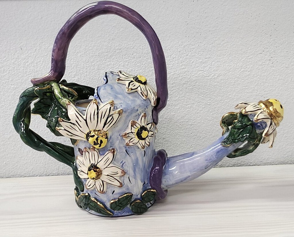 Clayworks Ceramic Art Watering Can (with Box)