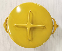 Load image into Gallery viewer, Vintage Dansk Designs France IHQ Yellow Kobenstyle Enameled Casserole Pot w/ Lid
