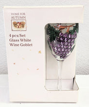 Load image into Gallery viewer, NEW 4-Pc Hand-Painted Glass Wine Goblets
