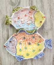 Load image into Gallery viewer, Hand-Painted Porcelain Two Fish Candy Dish
