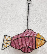 Load image into Gallery viewer, Beaded Metal Fish Candle Holder
