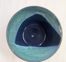 Load image into Gallery viewer, Hand-Thrown Pottery Blue Tapered Bowl

