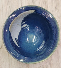 Load image into Gallery viewer, Hand-Thrown Pottery Blue Tapered Bowl with Rim
