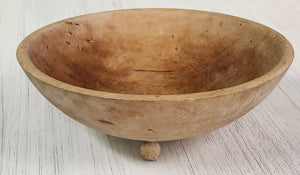 Footed Olive Wood Bowl