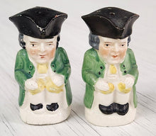 Load image into Gallery viewer, Vintage Colonial Men Salt &amp; Pepper Shakers

