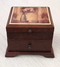 Load image into Gallery viewer, Tile Top Wood Jewelry Box

