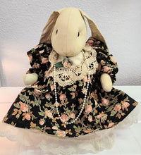 Load image into Gallery viewer, Handcrafted Plush Rabbit in Floral Dress
