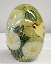 Load image into Gallery viewer, Hand-painted Ceramic Egg - Hummingbird Design
