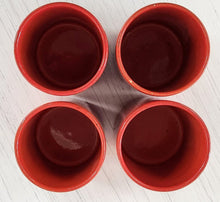 Load image into Gallery viewer, SET 4-Pc Mid-Century Lava Red Tumblers
