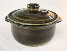 Load image into Gallery viewer, Vintage Avocado Green Pottery Sugar Bowl

