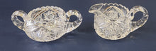 Load image into Gallery viewer, Vintage Pressed Glass Sugar &amp; Creamer Set
