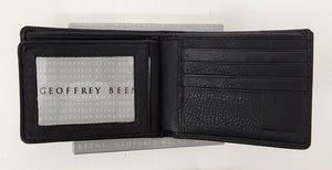 NEW Geoffrey Beene Black Leather Wallet