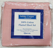 Load image into Gallery viewer, NEW Ashley Cooper Pink Queen Flannel Sheet Set
