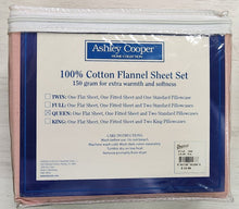 Load image into Gallery viewer, NEW Ashley Cooper Pink Queen Flannel Sheet Set

